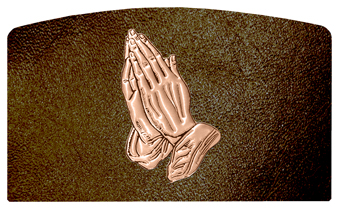 DACRO-516-BZ-SH-BR Bronze Praying Hands Shimmer Brown